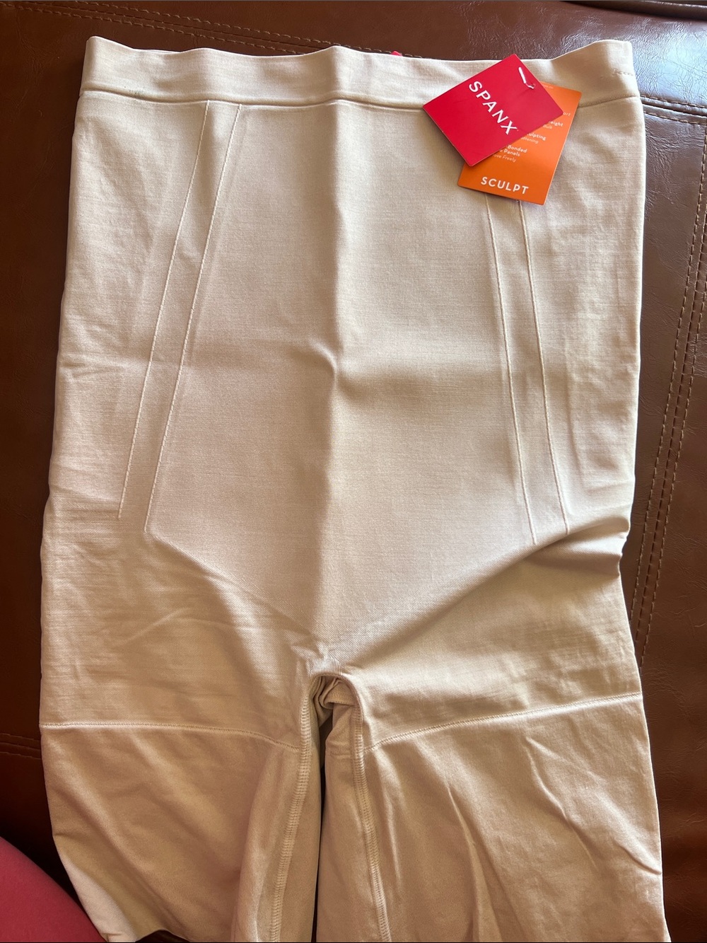 SPANX Sculpt High-Waist Shaper Shorts in Nude